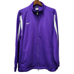 Nike Dri-fit Men's Full-Zip Long-Sleeves Purple Track Jacket Size Large